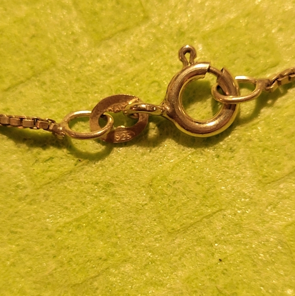 Topaz pendant rare orange color in sterling silver w/ss box chain - Picture 7 of 13